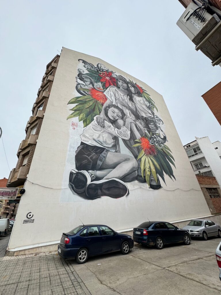 Mural sobre el cáncer de  mama de Lula Goce